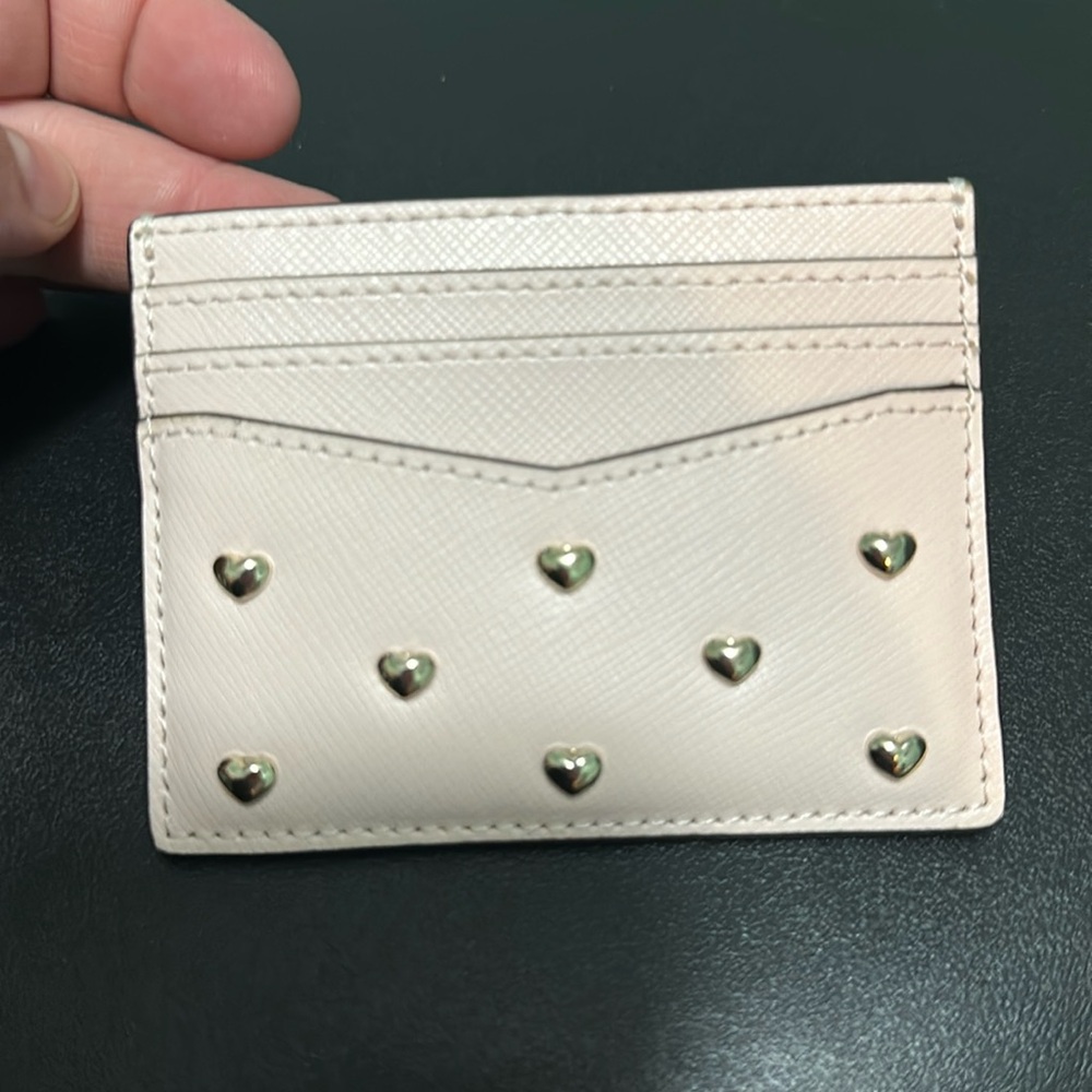 Kate spade pink heart card holder